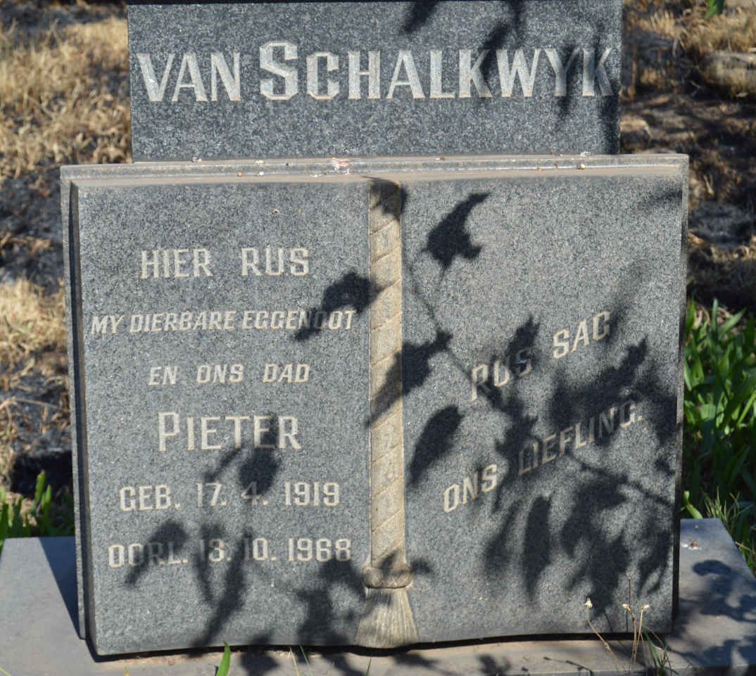 SCHALKWYK Pieter, van 1919-1968
