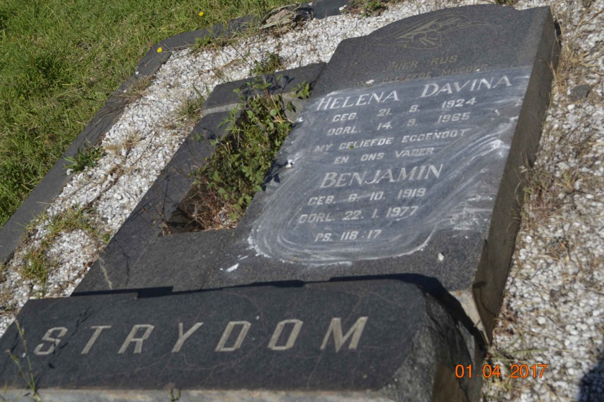 STRYDOM Benjamin 1919-1977 &amp; Helena Davina 1924-1965