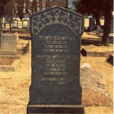 SWANEPOEL Jan Jacobus Clute 1862-1939 &amp; Elizabeth Johanna 1867-1934