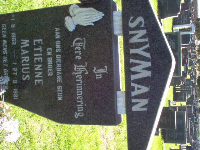 SNYMAN Etienne Marius 1962-1981