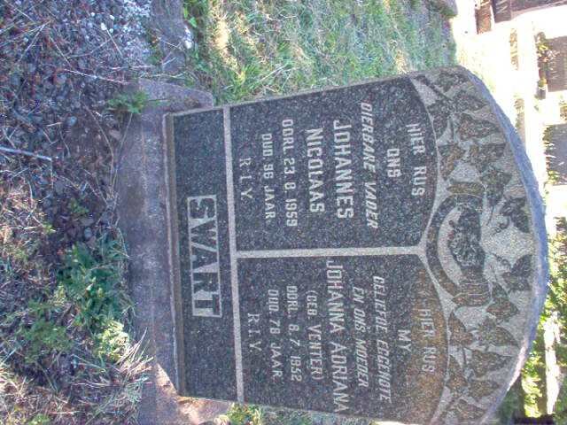 SWART Johannes Nicolaas  -1959 &amp; Johanna Adriana VENTER  -1952