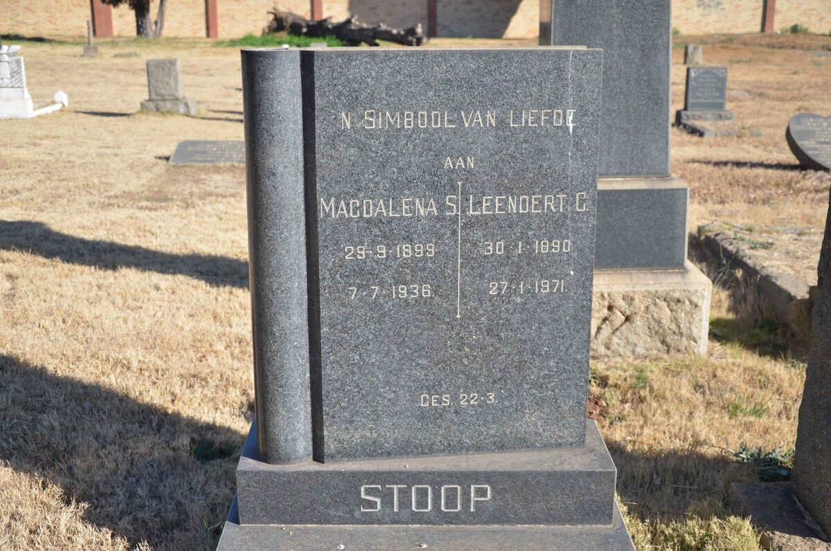 STOOP Leendert C. 1890-1971 &amp; Magdalena S. 1899-1936