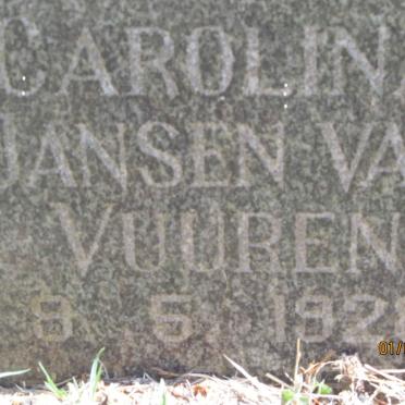 VUUREN Carolina, Jansen van 1928