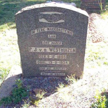 WESTHUIZEN P.J., v.d. 1855-1934