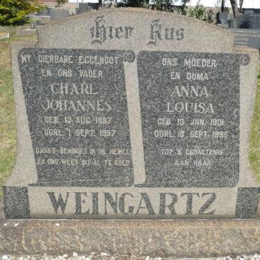 WEINGARTZ Charl Johannes 1887-1957 &amp; Anna Louisa 1901-1985