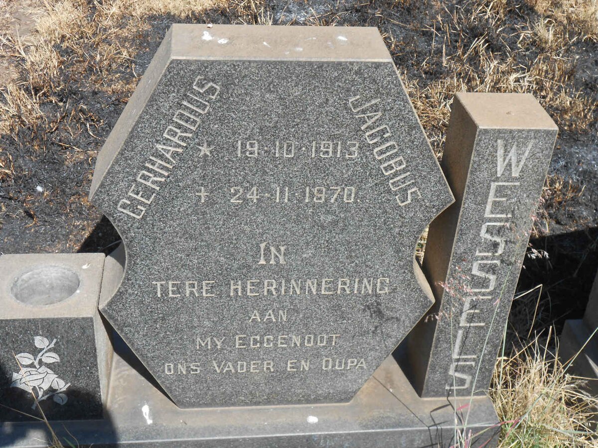 WESSELS Gerhardus Jacobus 1913-1970