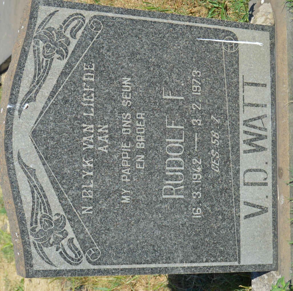 WATT Rudolf F., v.d. 1942-1973