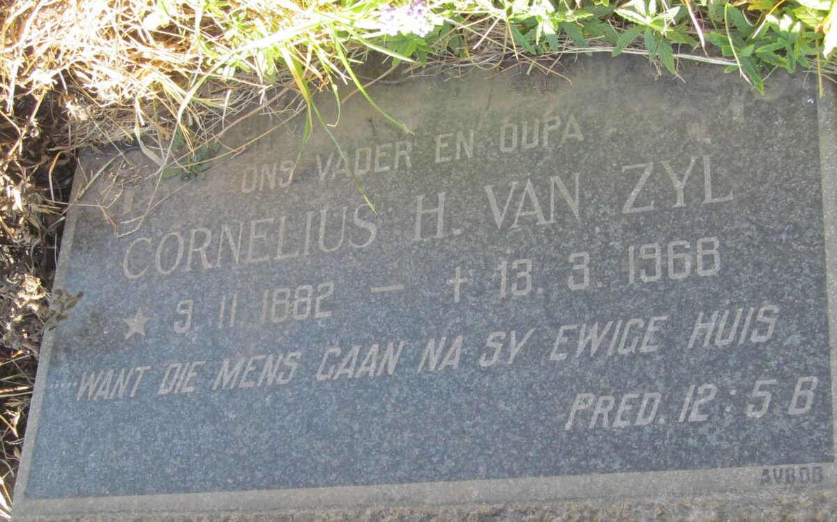 ZYL Cornelius H., van 1882-1968