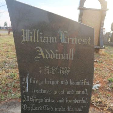 ADDINALL William Ernest 1932-1997 