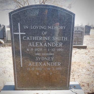 ALEXANDER Sydney 1931-1991 &amp; Catherine SMITH 1929-1991
