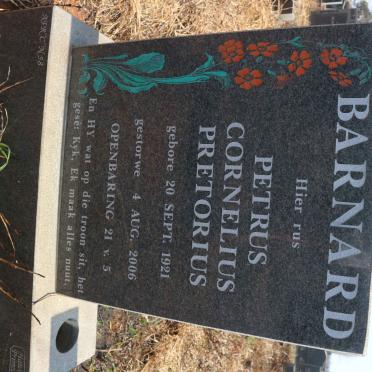 BARNARD Petrus Cornelius Pretorius 1921-2006