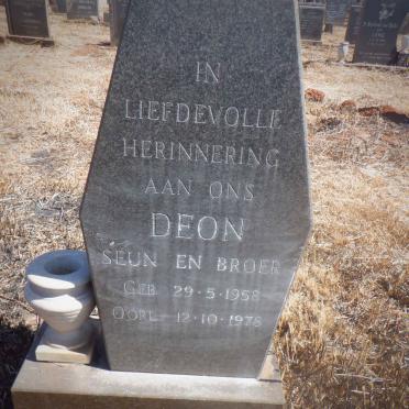 BEKKER Deon 1958-1978