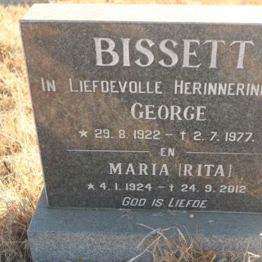 BISSETT George 1922-1977 &amp; Maria 1924-2012