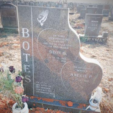 BOTES Deon G. 1958-2001 &amp; Anelie P. 1959-