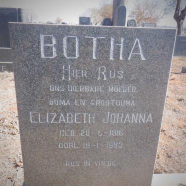 BOTHA Elizabeth Johanna 1916-1993