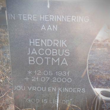 BOTMA Hendrik Jacobus 1931-2000