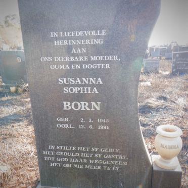 BORN Susanna Sophia 1945-1996