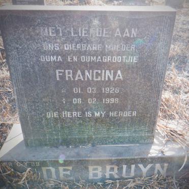 BRUYN Francina, de 1928-1998