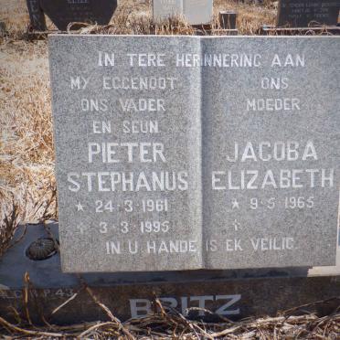 BRITZ Pieter Stephanus 1961-1995 &amp; Jacoba Elizabeth 1965-