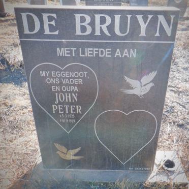 BRUYN John Peter, de 1925-1999