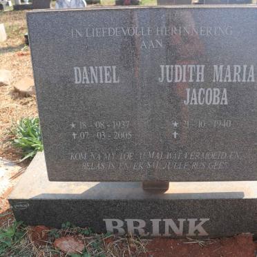 BRINK Daniel 1937-2005 &amp; Judith Maria Jacoba 1940-