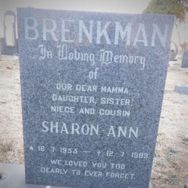 BRENKMAN Sharon Ann 1955-1989