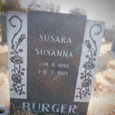 BURGER Susara Susanna 1890-1983