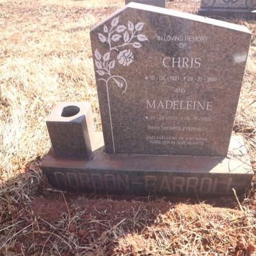 CARROLL Chris, GORDON 1921-1987 &amp; Madeleine 1913-2002