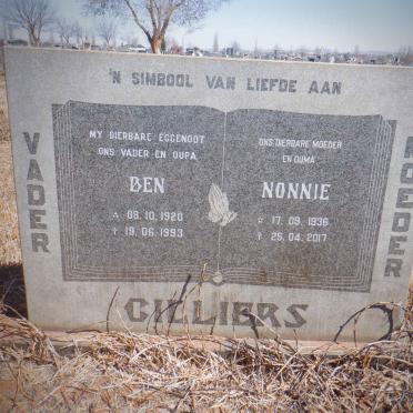 CILLIERS Ben 1920-1993 &amp; Nonnie 1936-2017
