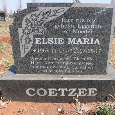 COETZEE Elsie Maria 1967-2007