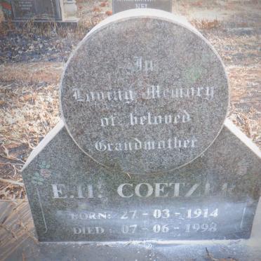 COETZER E.H. 1914-1998