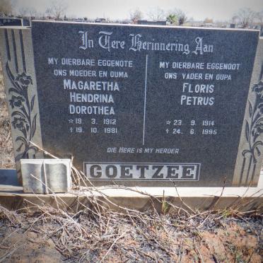 COETZEE Floris Petrus 1914-1995 &amp; Magaretha Hendrina Dorothea 1912-1981