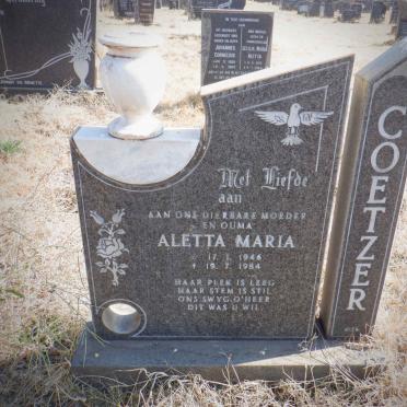 COETZER Aletta Maria 1946-1984