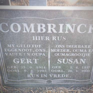 COMBRINCK Gert 1914-1995 &amp; Susan 1917-2000