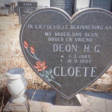 CLOETE Deon H.G. 1965-1995