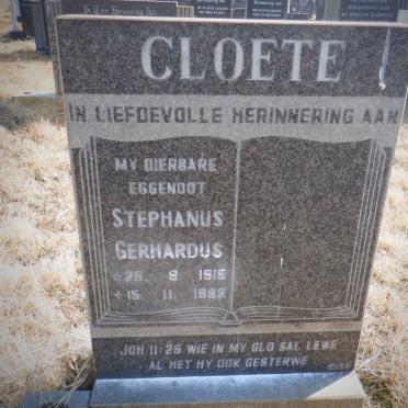 CLOETE Stephanus Gerhardus 1915-1982