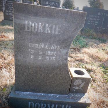 DORMEHL A.E. nee UYS 1937-1976