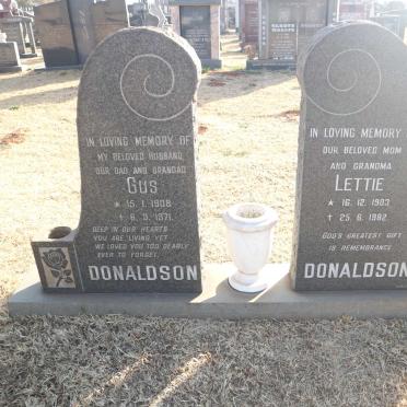 DONALDSON Gus 1908-1971 &amp; Lettie 1903-1982