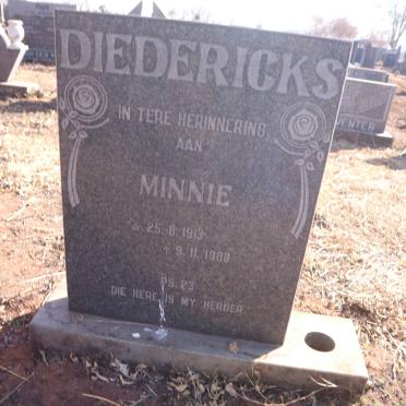 DIEDERICKS Minnie 1913-1989