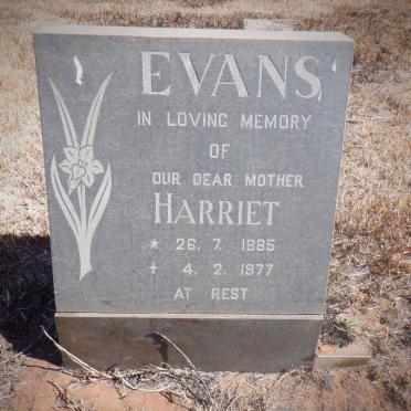 EVANS Harriet 1885-1977