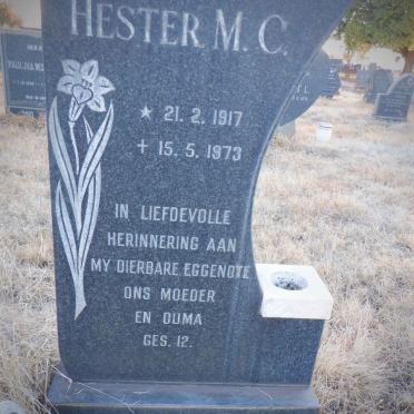 ERASMUS Hester M.C. 1917-1973