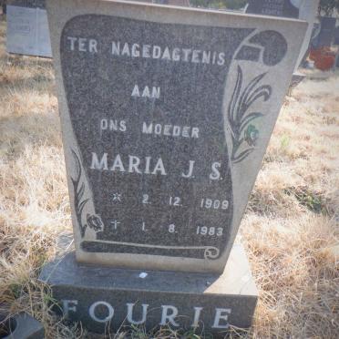 FOURIE Maria J.S. 1909-1983