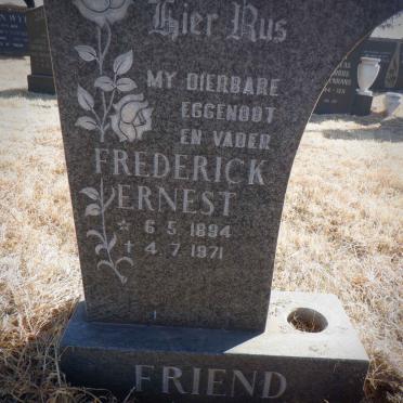 FRIEND Frederick Ernest 1894-1971
