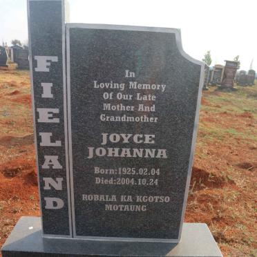 FIELAND Joyce Johanna 1925-2004 