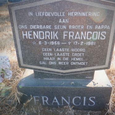 FRANCIS Hendrik Francois 1956-1981