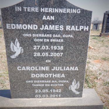 FISHER Edmond James Ralph 1938-2007 &amp; Caroline Juliana Dorothea 1942-2011