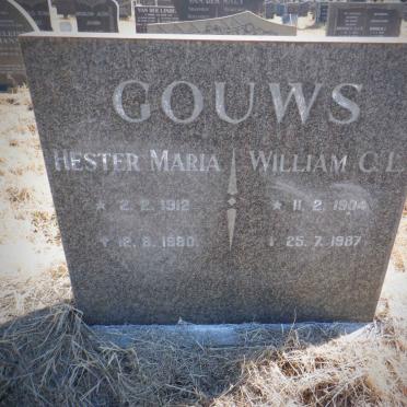 GOUWS William C.L. 1904-1987 &amp; Hester Maria 1912-1980
