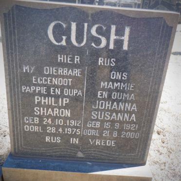 GUSH Philip Sharon 1912-1975 &amp; Johanna Susanna 1921-2000