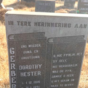 GERBER Dorothy Hester 1914-1991