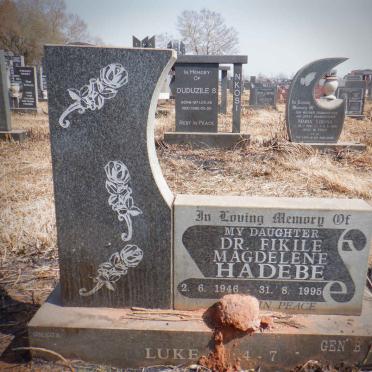 HADEBE Fikile Magdelene 1946-1995